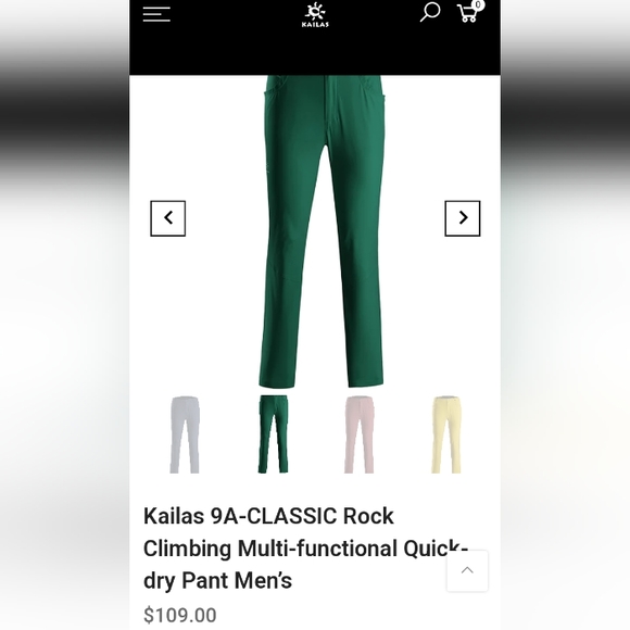 NWOT KAILAS 9-A Classic Rock Climbing Multi-functional Quick Dry Pants Sz. XXXL - Picture 14 of 14